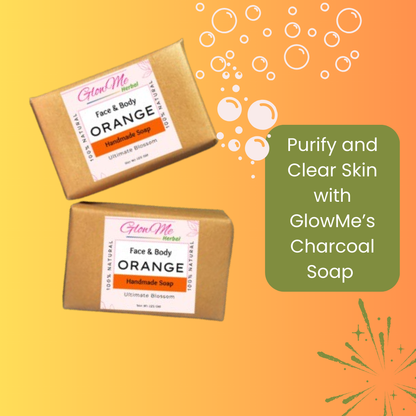 Orange Handmade Soaps for Skin Smooth & Detoxify for Men/Women Pack-2