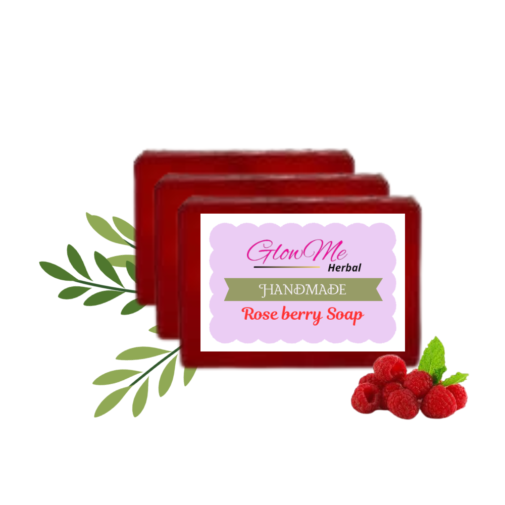 GlowMe Herbal Anti Ageing Red wine Handmade Soap Bar pack-2