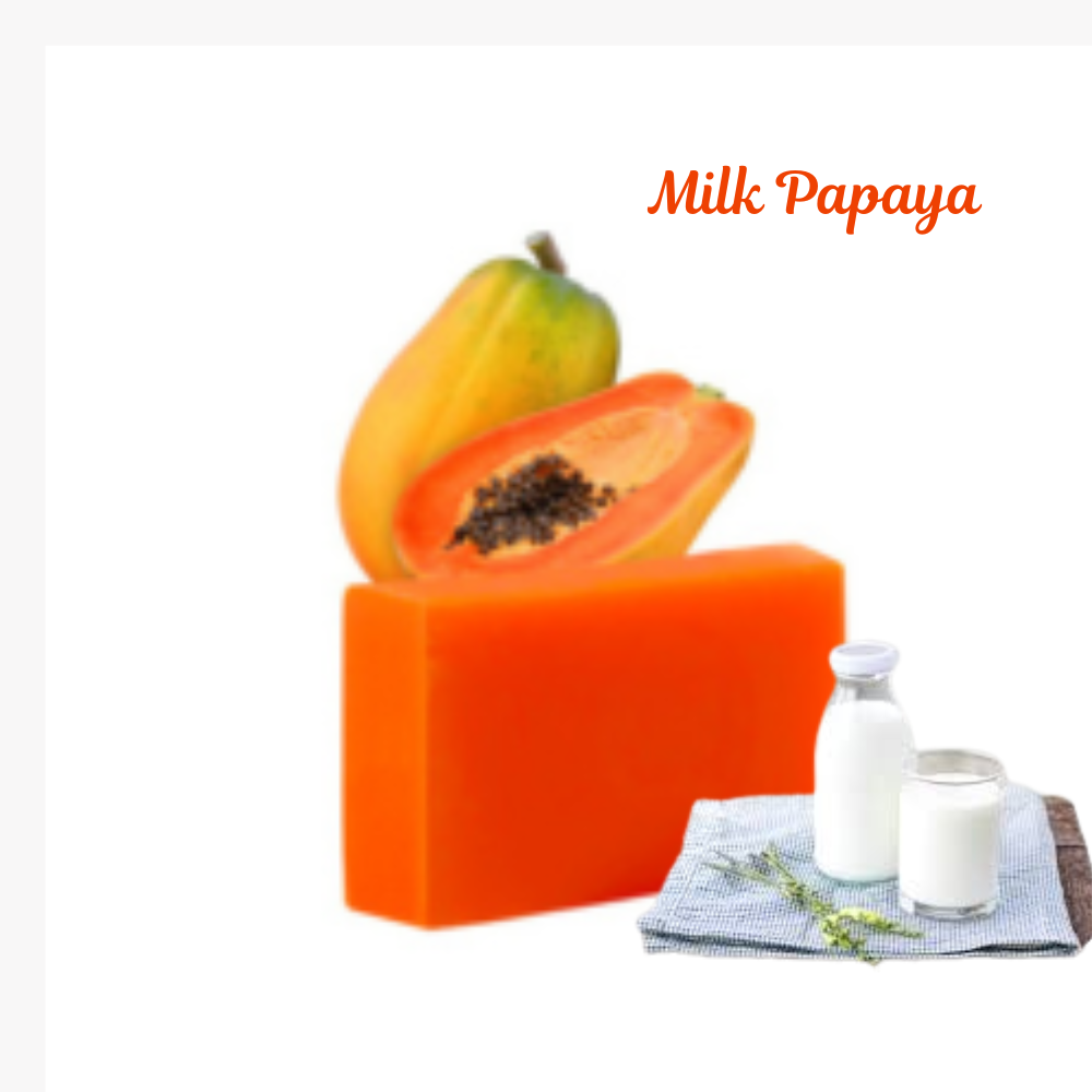 Milk Papaya Handmade Soap For Glowing Skin Men /Women Pack - 2